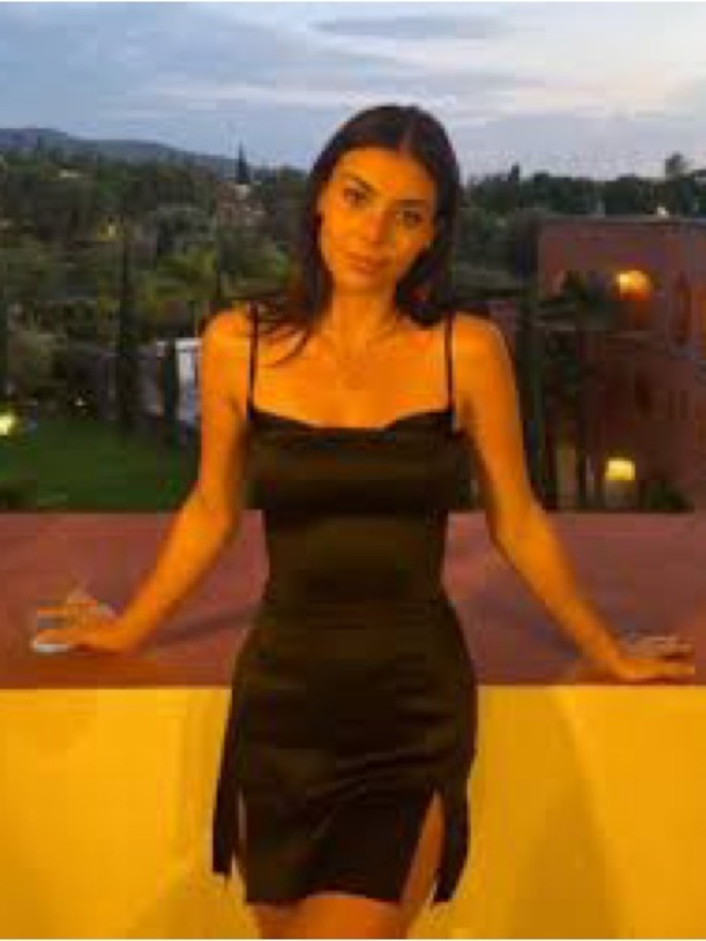ARE YOU AM I Sissi Black Silk Mini Dress - Picture 4 of 7